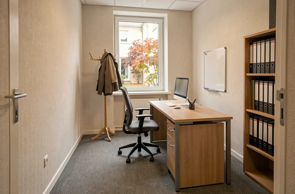 Bureau privé meublé disponible à la location dans un centre d'affaires à Clermont-Ferrand