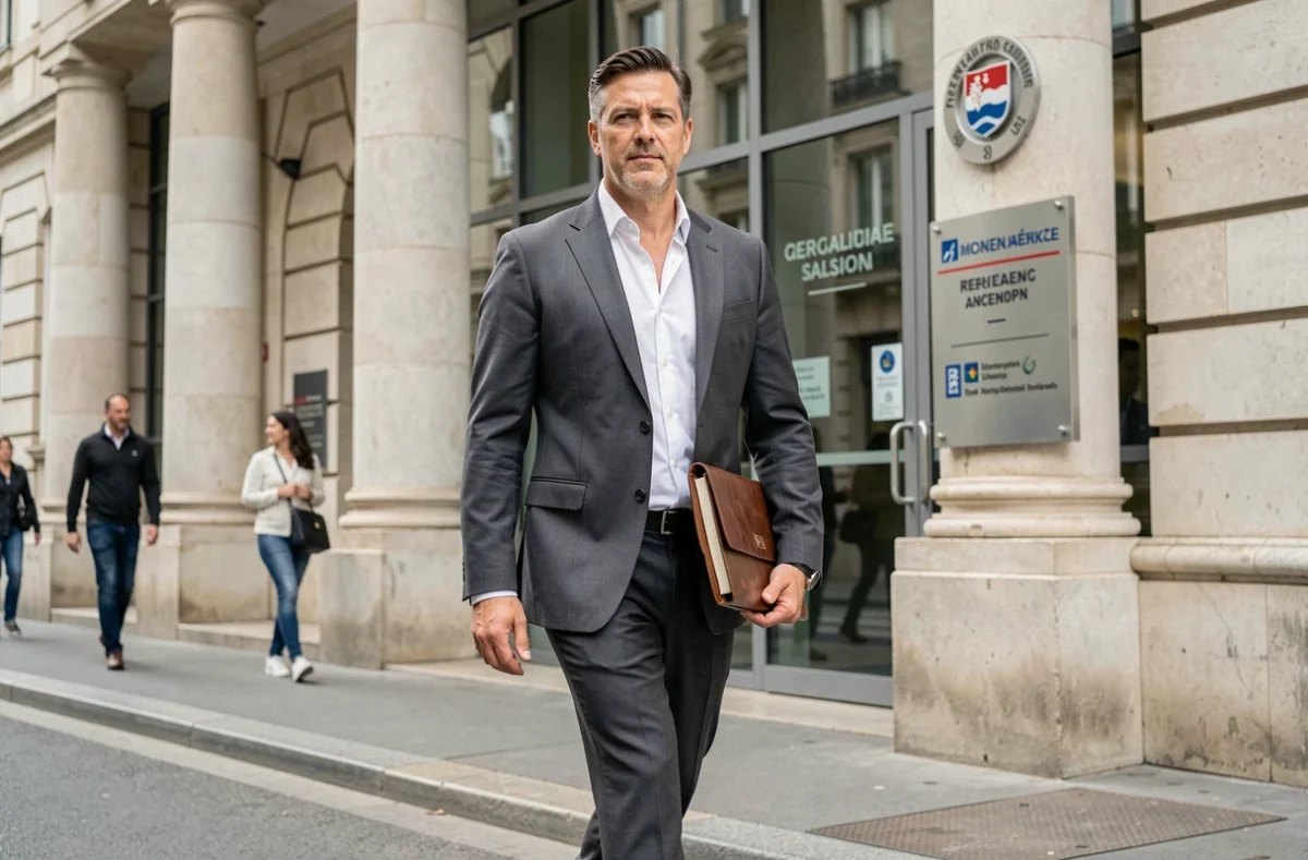 Cadre territorial de catégorie A devant l'entrée d'un bâtiment administratif régional, illustrant l'évolution de carrière dans la fonction publique
