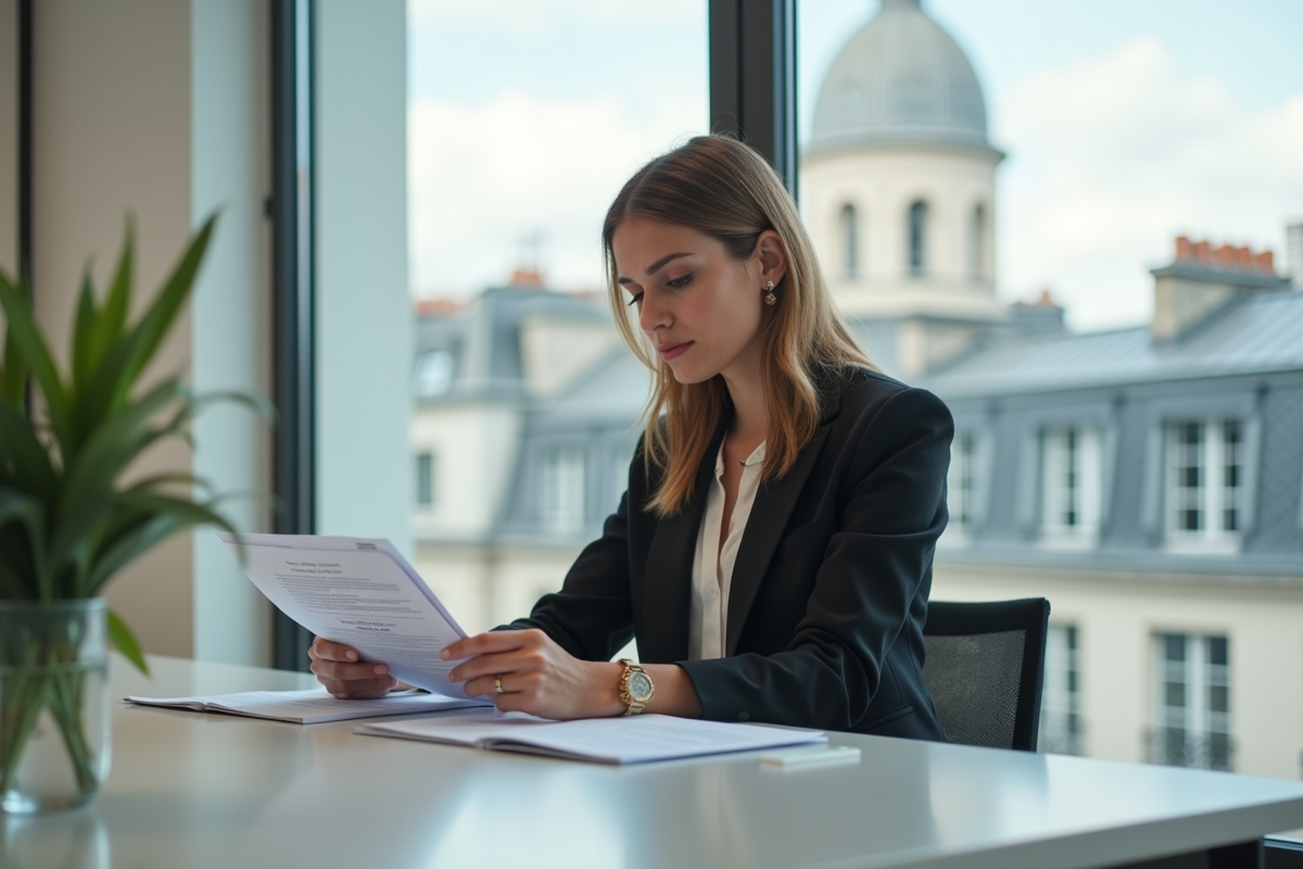 Femme d affaires dans un bureau moderne à Paris
